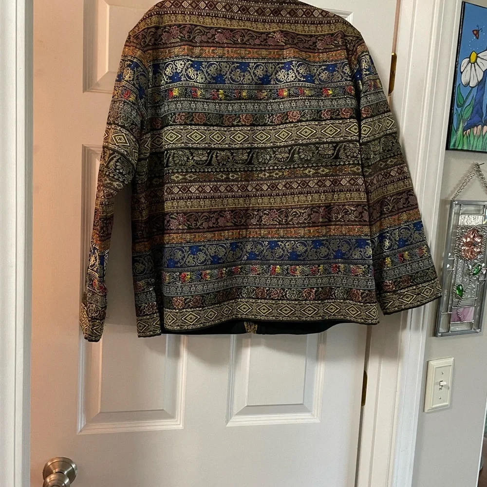 Chico's Multicolor Patterned Jacket - Picture 5 of 6